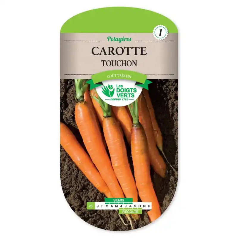 Marque Carotte touchon – sachet de graines 8g – les doigts verts