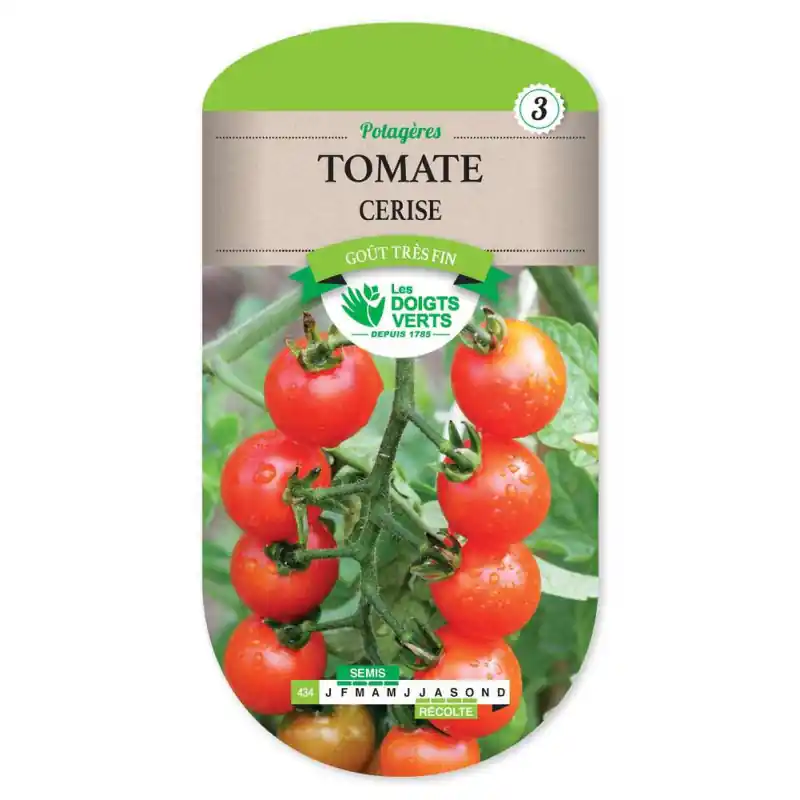 Tomate cerise – sachet de graines 2g – les doigts verts Haute Qualité