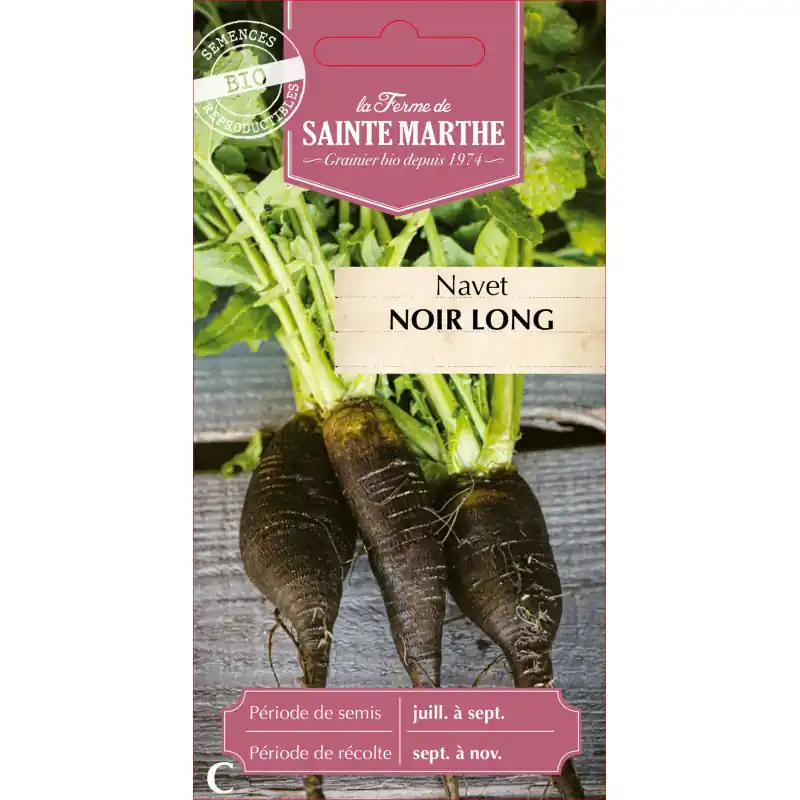 Offre Du Jour Navet noir long bio de la ferme sainte marthe, légumes frais et savoureux - graines à semer