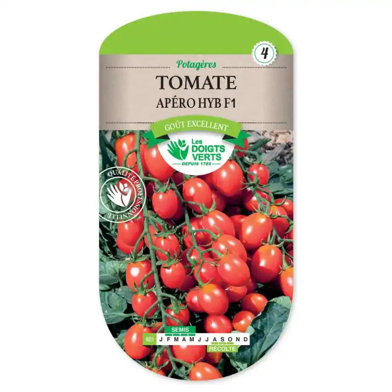 Tomate apéro hyb. f1 - sachet de graines 0,1g - les doigts verts Prix Réduit