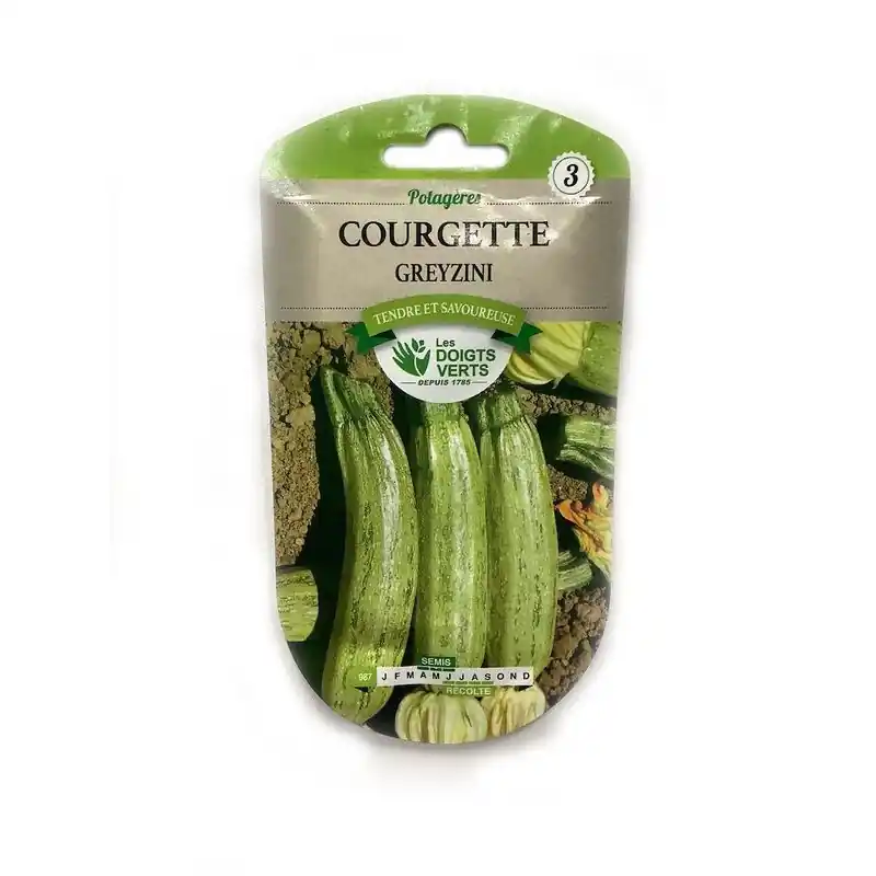 Courgette greyzini – sachet de graines 4g – les doigts verts Dernier Modèle