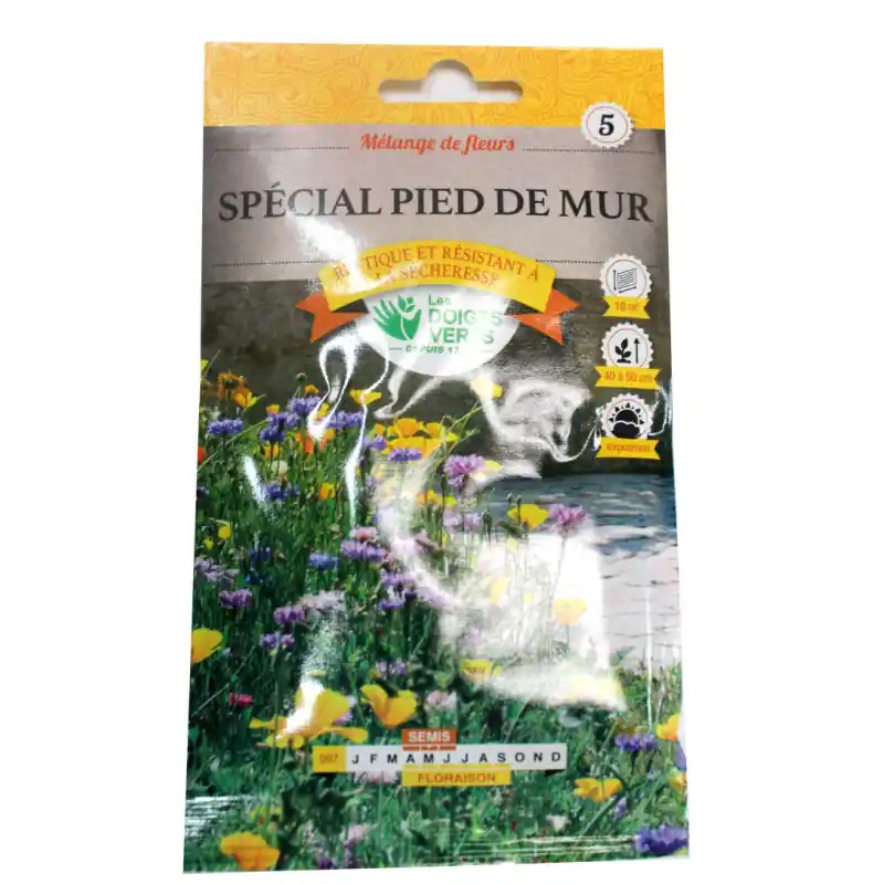 Produit De Marque Melange fleurs pied de mur – graines 20g – les doigts verts