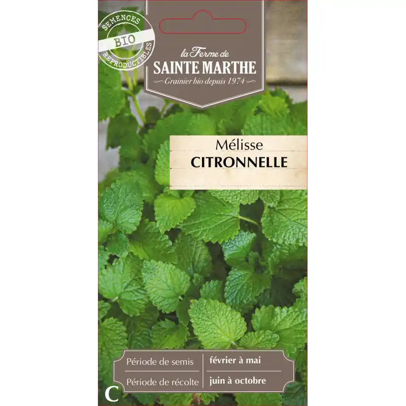 Offre Limitée Melisse citronnelle bio de la ferme sainte marthe pour infusion et bien-être – graines à semer