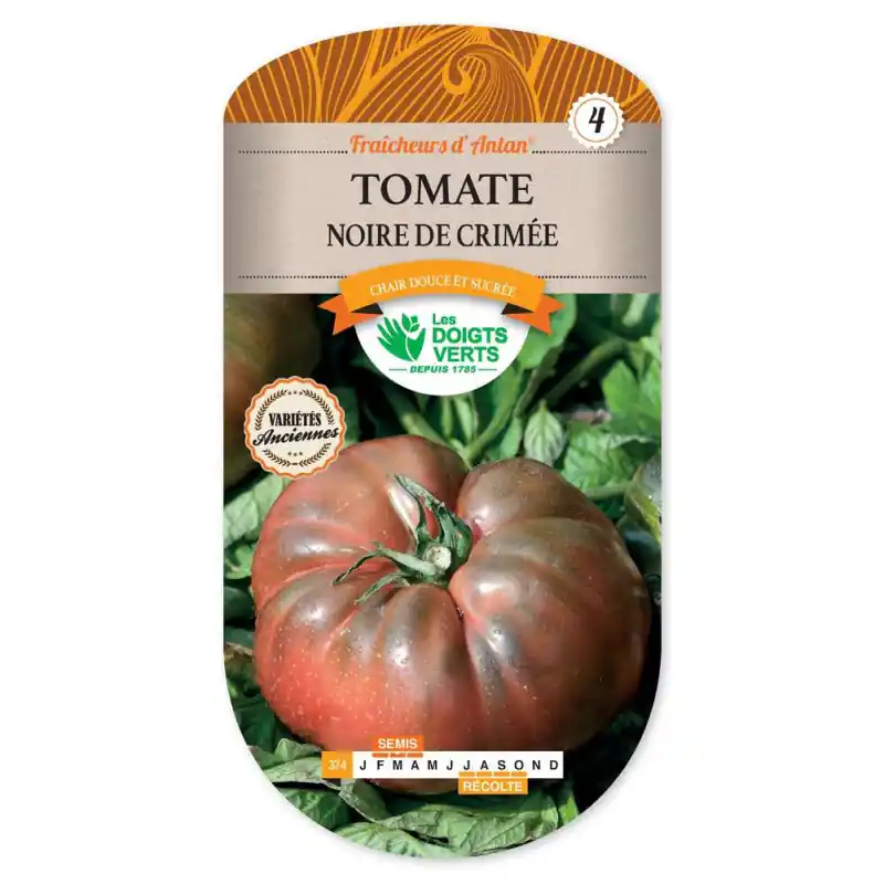 Tomate noire de crimee – sachet de graines 0,5g – les doigts verts Satisfait Ou Remboursé