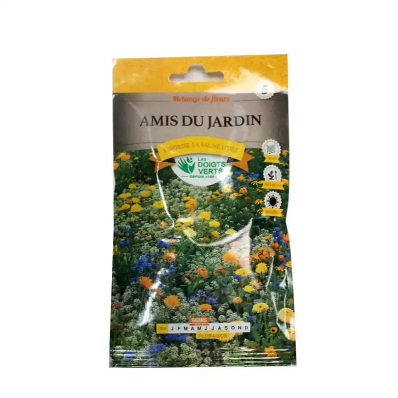 Prix Bas Melange fleurs amis du jardin – graines 20g – les doigts verts