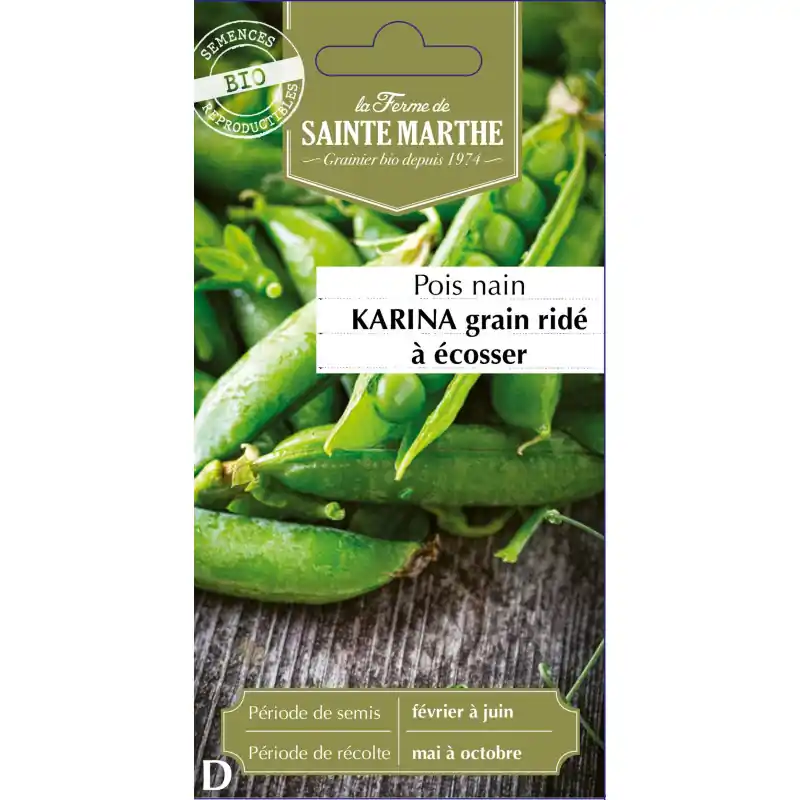 Pois nain grain ride karina bio pour un potager sain et productif – graines à semer Nouvel Arrivage