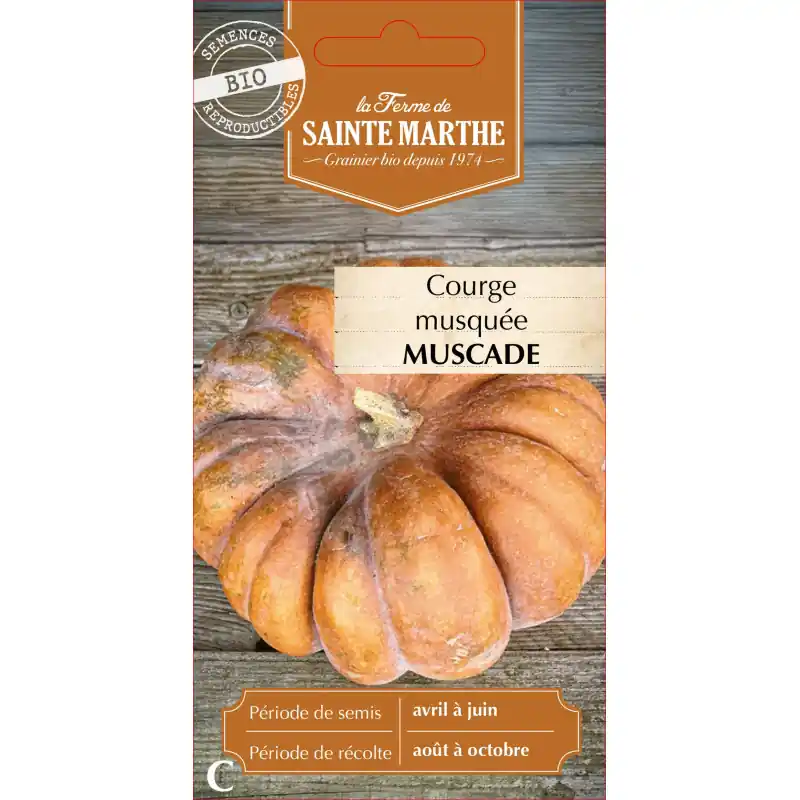 Courge musquée muscade bio de la ferme sainte marthe – graines à semer Satisfait Ou Remboursé