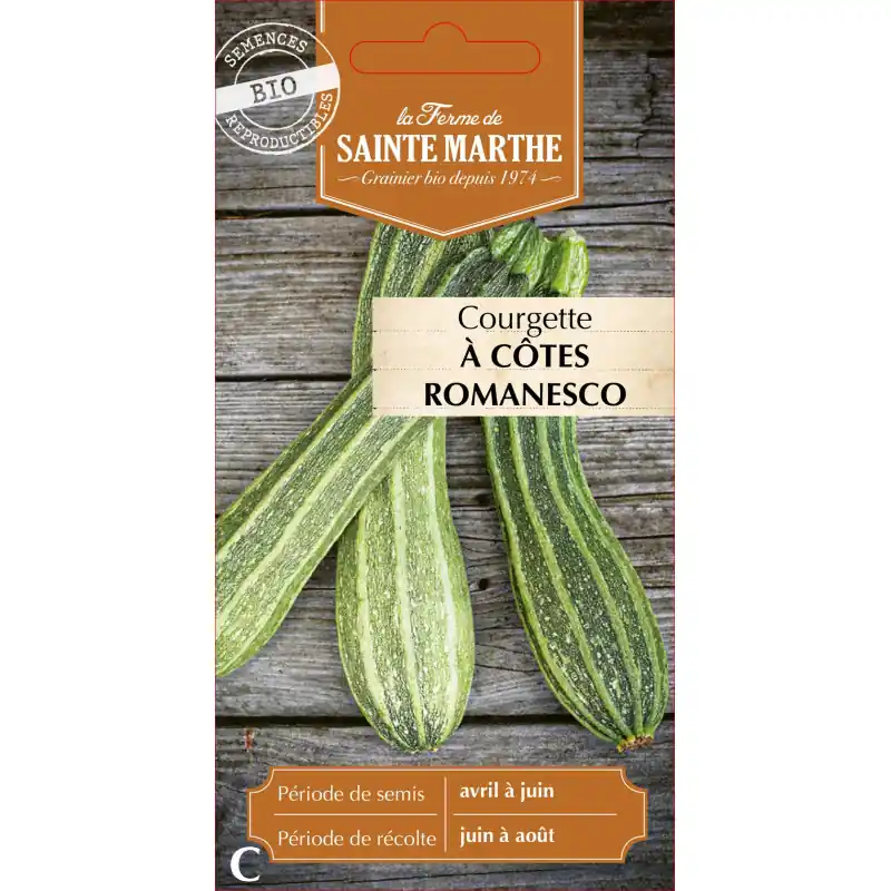 Courgette à côtes romanesco bio sainte marthe 500g – graines à semer Soldes