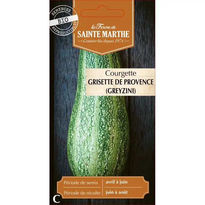 Courgette greyzini bio de la ferme sainte marthe pour recettes saines et savoureuses – graines à semer Prix Réduit