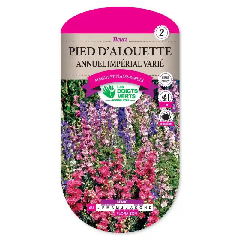 Pied d‘alouette annuel imperial – graines 2g – les doigts verts Promotion