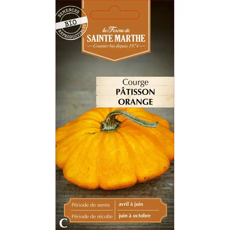 Courgette patisson orange bio sainte marthe 500g – légumes frais et savoureux bio – graines à semer Offre Spéciale