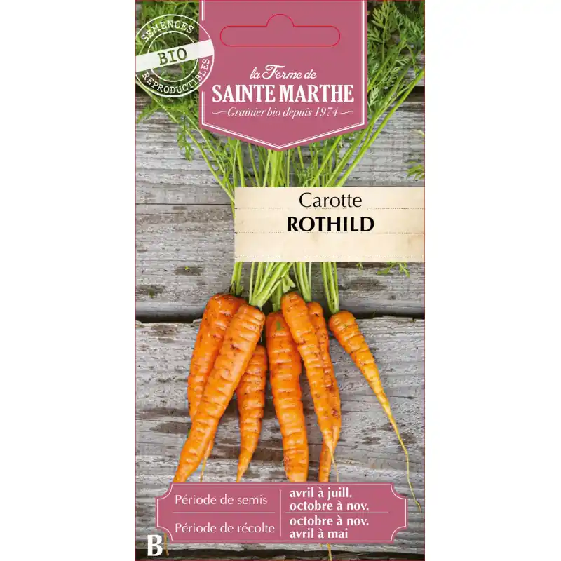 Jusqu'à Épuisement Des Stocks Carotte potagère bio rothild de la ferme sainte marth - graines à semer