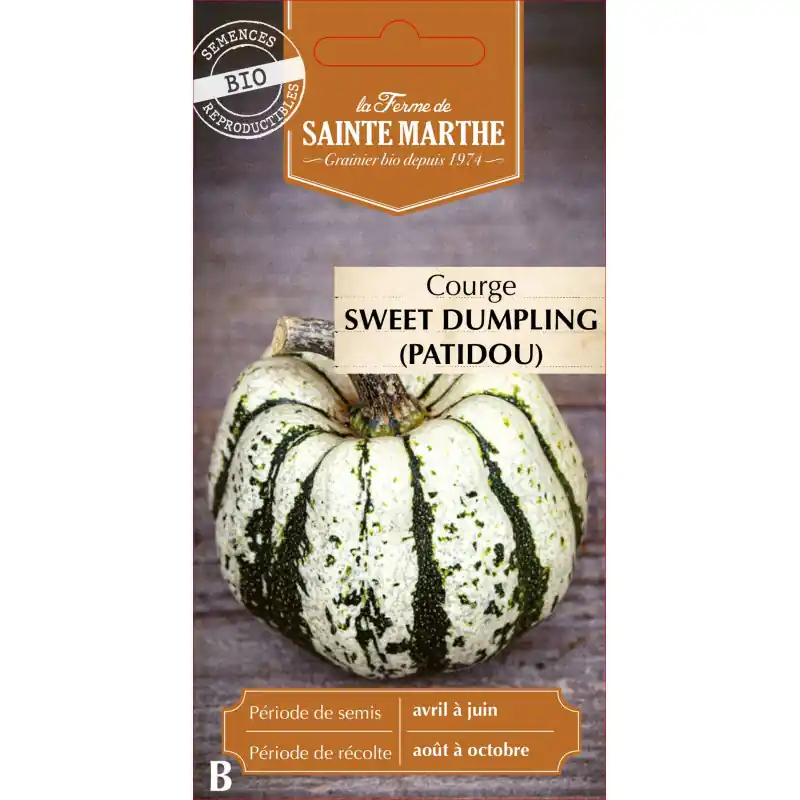 Courgette sweet dumpling patido bio de sainte marthe pour jardin potager – graines à semer Produit De Marque