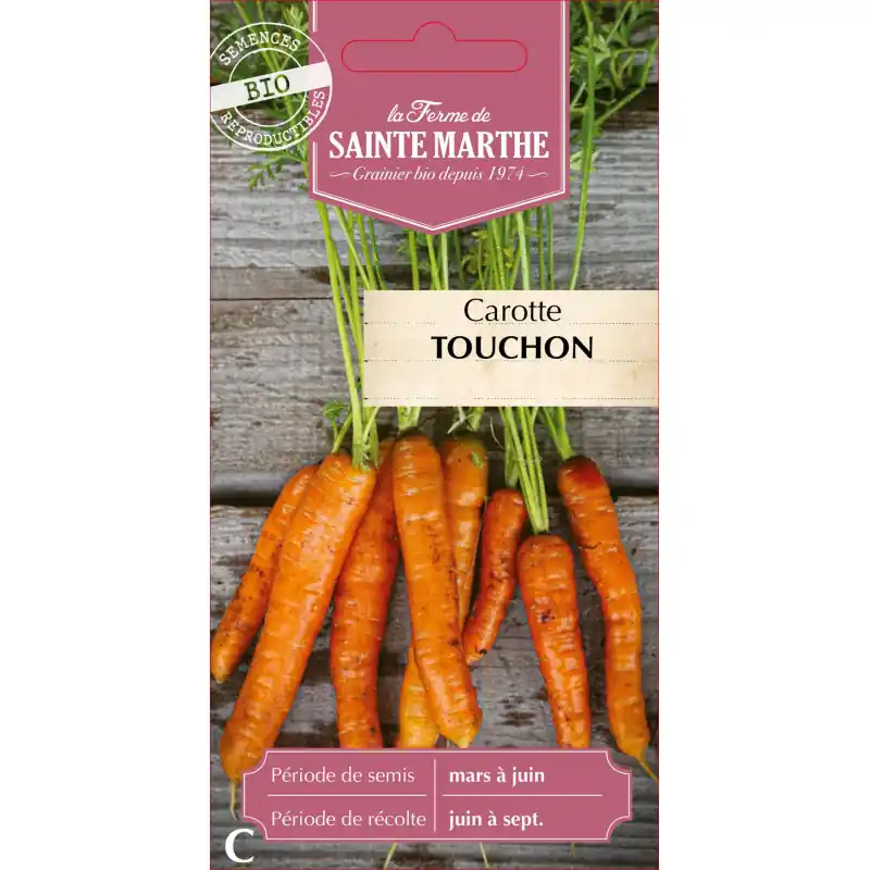 Produit De Marque Carotte potagère bio touchon de la ferme sainte marth, fraîche et savoureuse – graines à semer