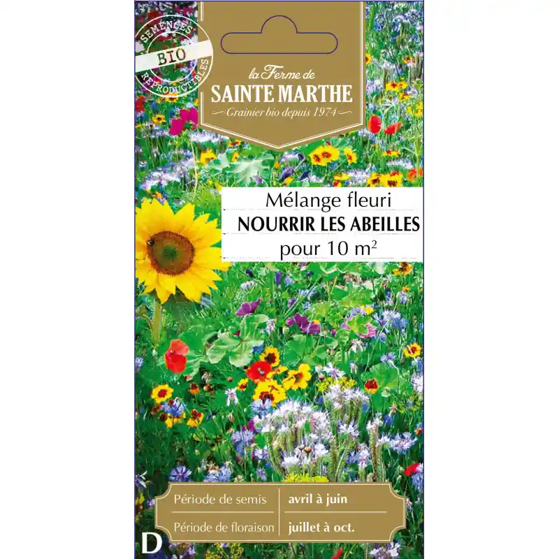 Mélange fleuri nourrissant pour abeilles – sainte marthe – graines à semer Bon Marché