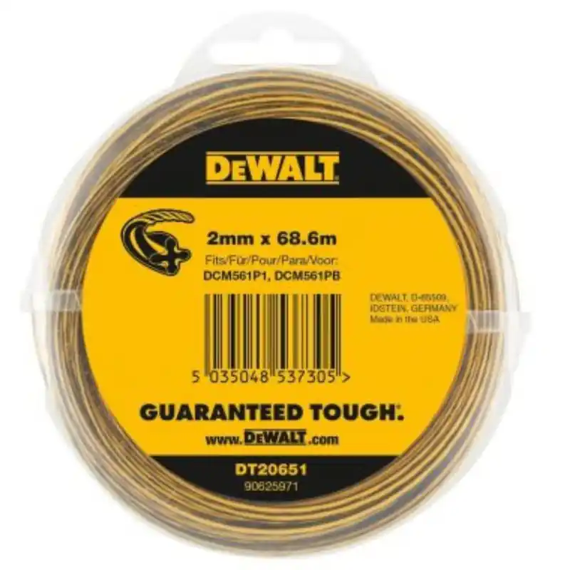 Bobine de fil pour coupe-bordure combisystème XR Dewalt / diamètre 2mm x 68.6m Certifié
