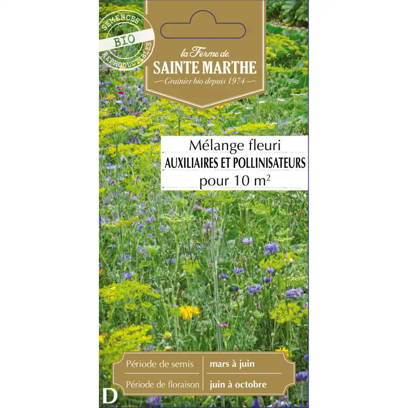 Offre Du Jour Mélange fleuri pour pollinisateurs – graines bio sainte marthe