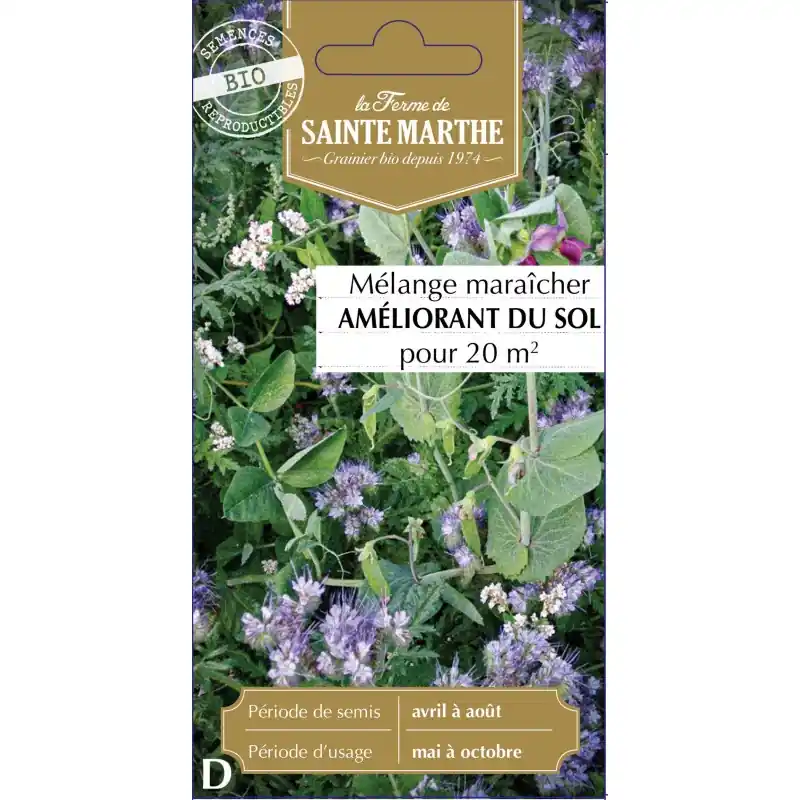 Offre Du Jour Mélange maraîcher pour améliorer votre sol - sainte marthe 1kg - graines à semer