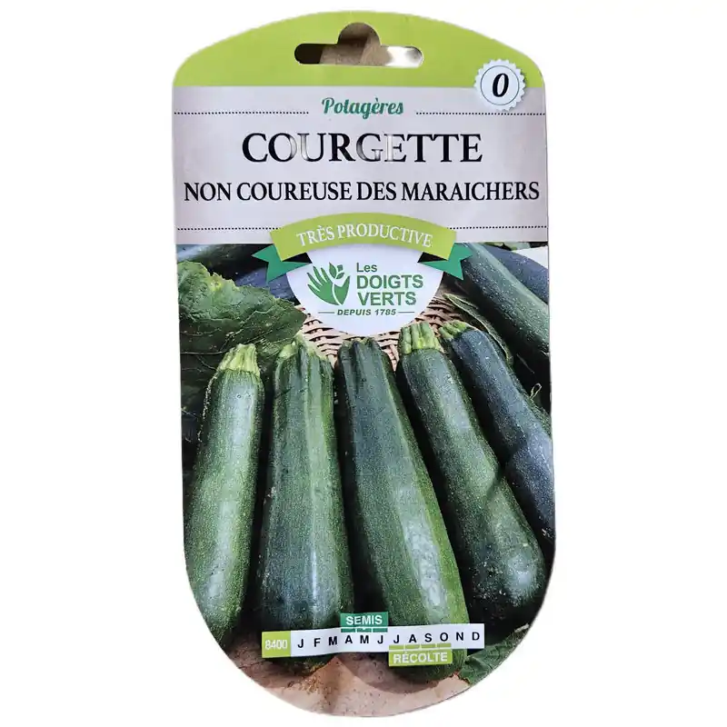 Prix Promo COURGETTE Non Coureuse Des Maraichers – graines 4g – Les doigts verts