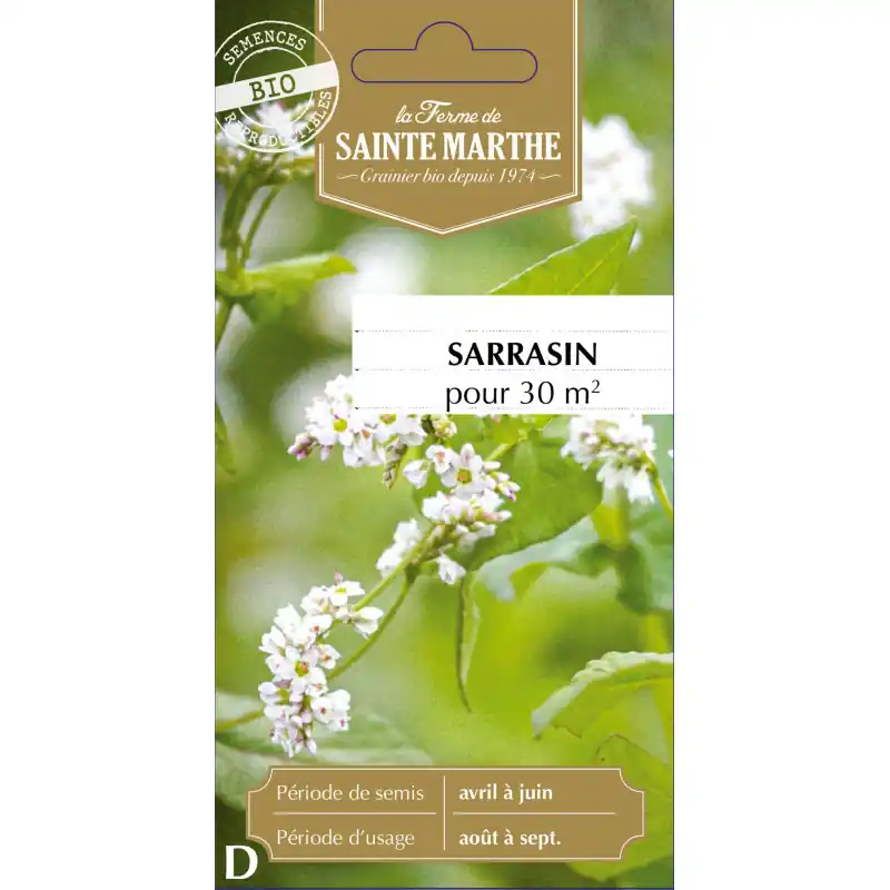 Quantité Limitée Sarrasin esculentum bio – graines de sarrasin de la ferme sainte marthe