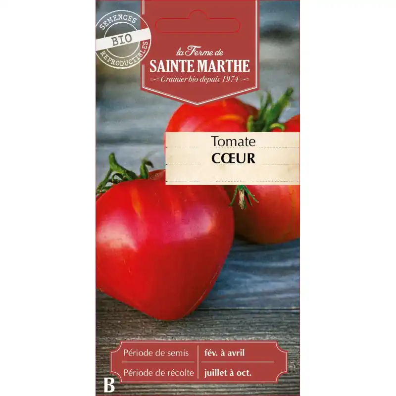 Prix Réduit Tomate coeur bio délicieuse de la ferme sainte marthe 500g – graines à semer