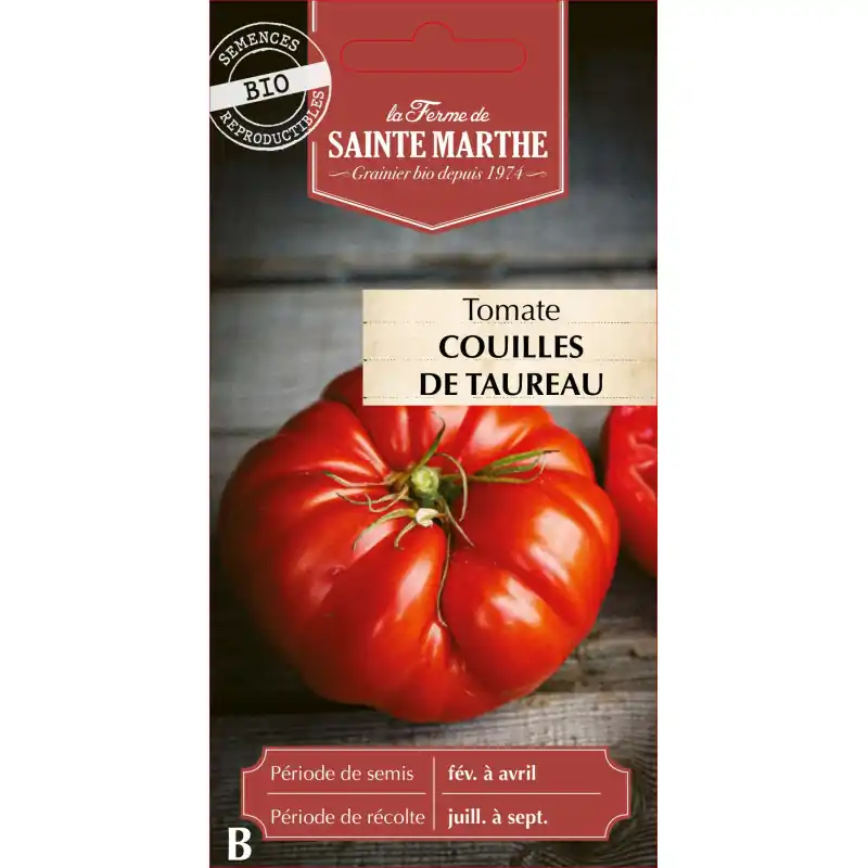 Prix Bas Tomate couille de taureau bio sainte marthe – saveur intense et culture écologique – graines à semer