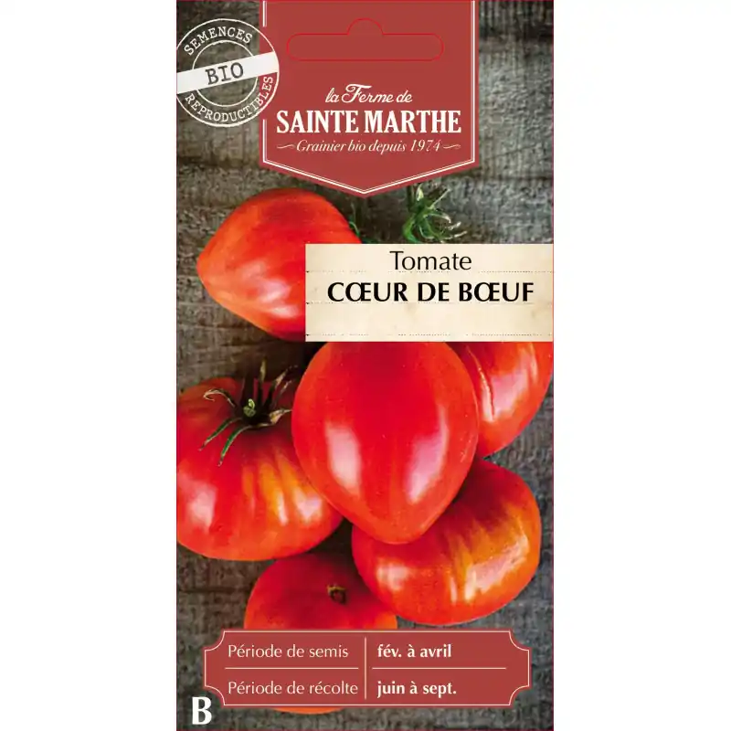 Tomate cuor di bue bio de la ferme sainte marthe 500g – graines à semer Dernier Modèle