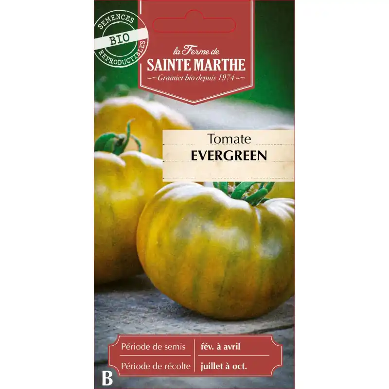 Nouveauté Tomate evergreen bio de la ferme sainte marthe pour un jardin durable - graines à semer
