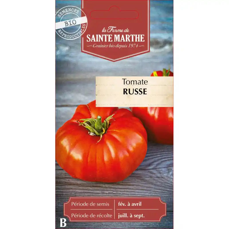 Tomate russe bio de la ferme sainte marthe pour un goût authentique et savoureux – graines à semer Retour Gratuit