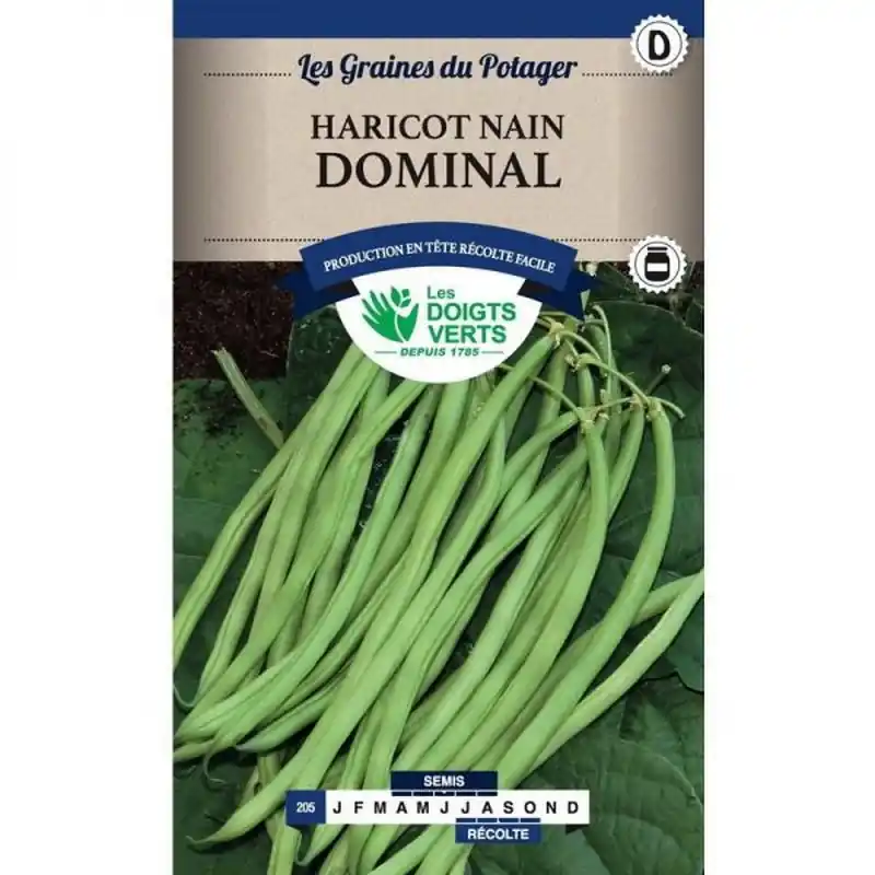 Bon Marché Haricot nain dominal – sachet de graines 200g – les doigts verts