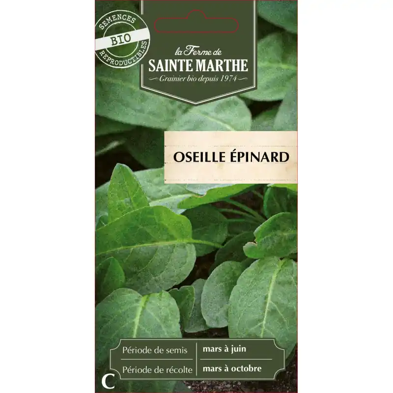 Oseille épinard bio – fraîcheur de la ferme sainte marthe – graines à semer Meilleur Prix