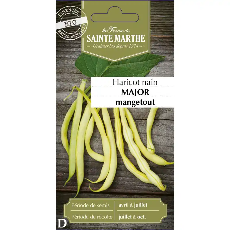 Haricot nain beurre major bio 80g de sainte marth, légumes bio savoureux et nutritifs – graines à semer Pas Cher