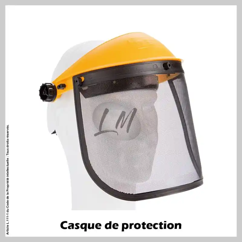 Visière avec écran grillage métallique Certifié