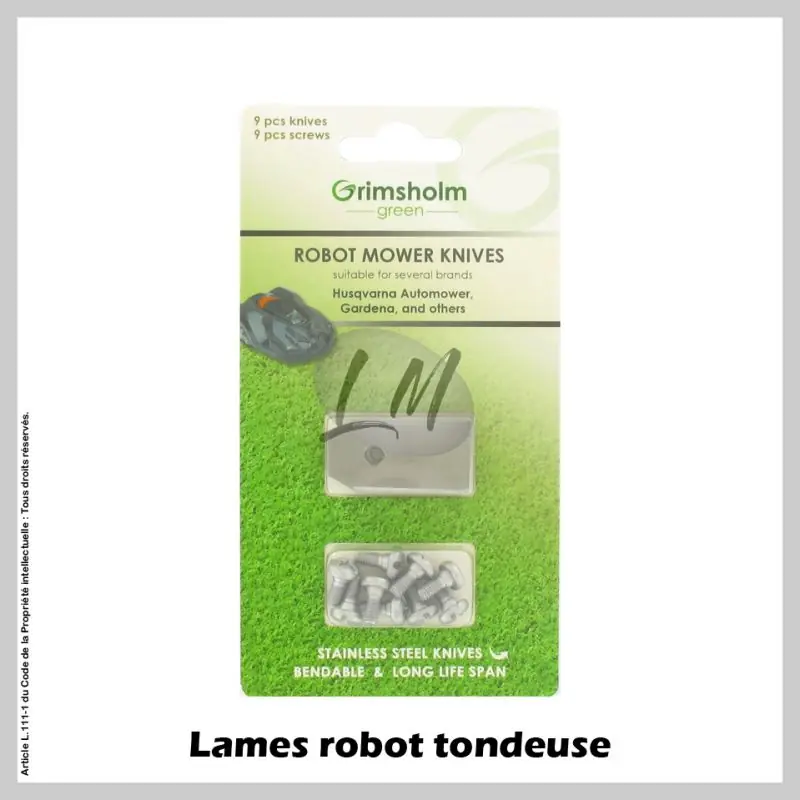Lames Robot Gardena & Husqvarna – Kit de 9 Lames Achat Immédiat