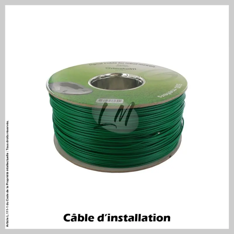 Certifié Câble d‘installation pour robot tondeuse – 2,45 mm² x 500 m