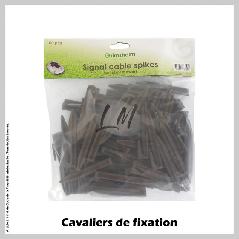 Commander Vite Clous / Cavaliers de fixation de câbles pour robot tondeuse – Lot de 100