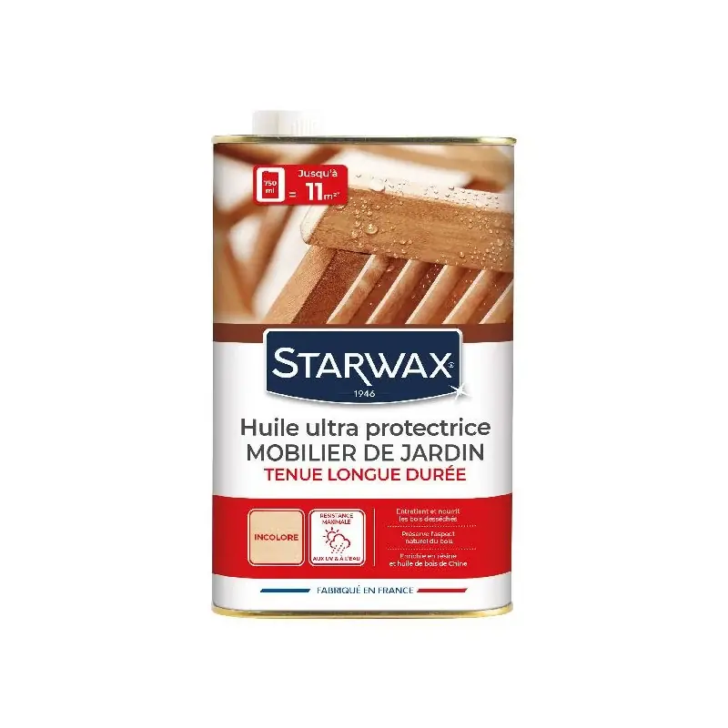Haute Qualité Huile protectrice mobilier bois 750ml starwax – protection durable et éclat naturel