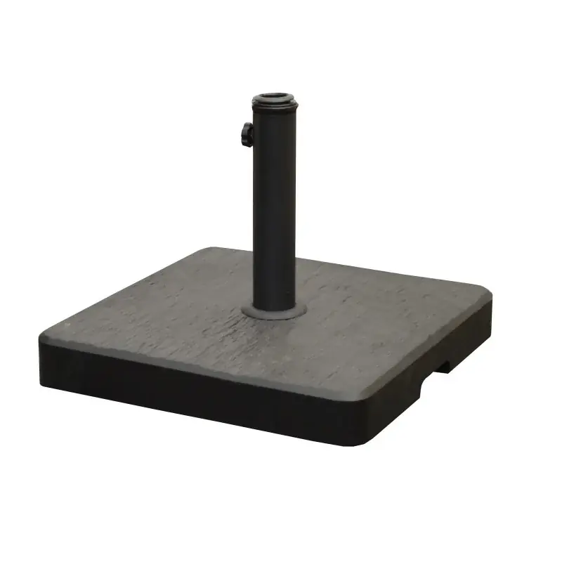 Dernière Chance Pied Béton 35 kg Acier 38/48 mm Anthracite - Support Résistant pour Extérieur