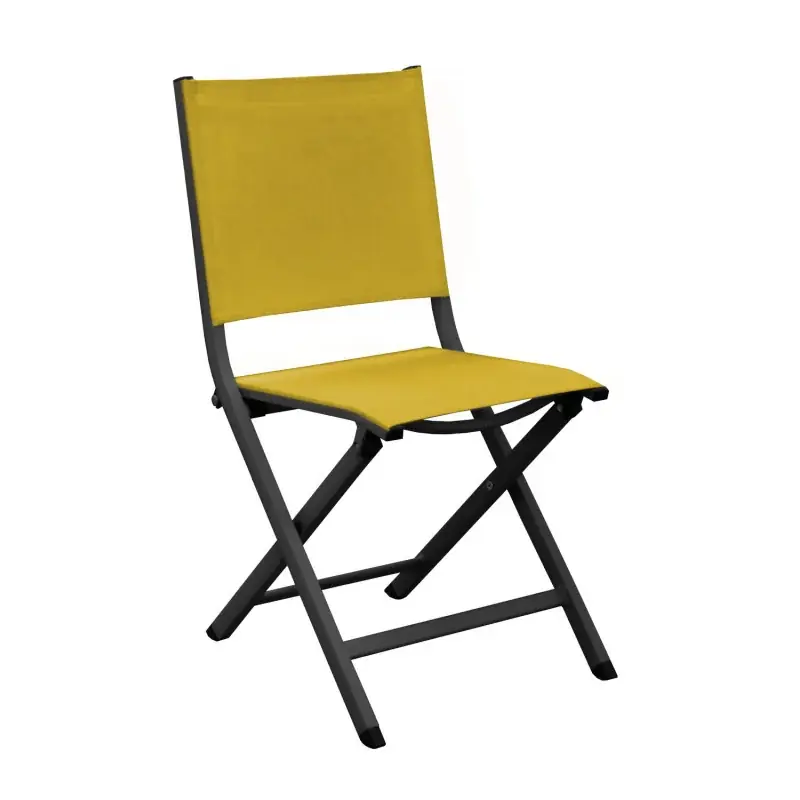Dernière Chance Chaise thema graphite moutarde – mobilier de jardin élégant