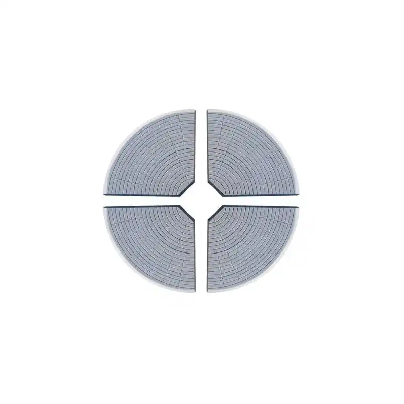 Solde Plaque Décorative Pied Parasol Gris – Accessoire Pratique pour Terrasse et Jardin