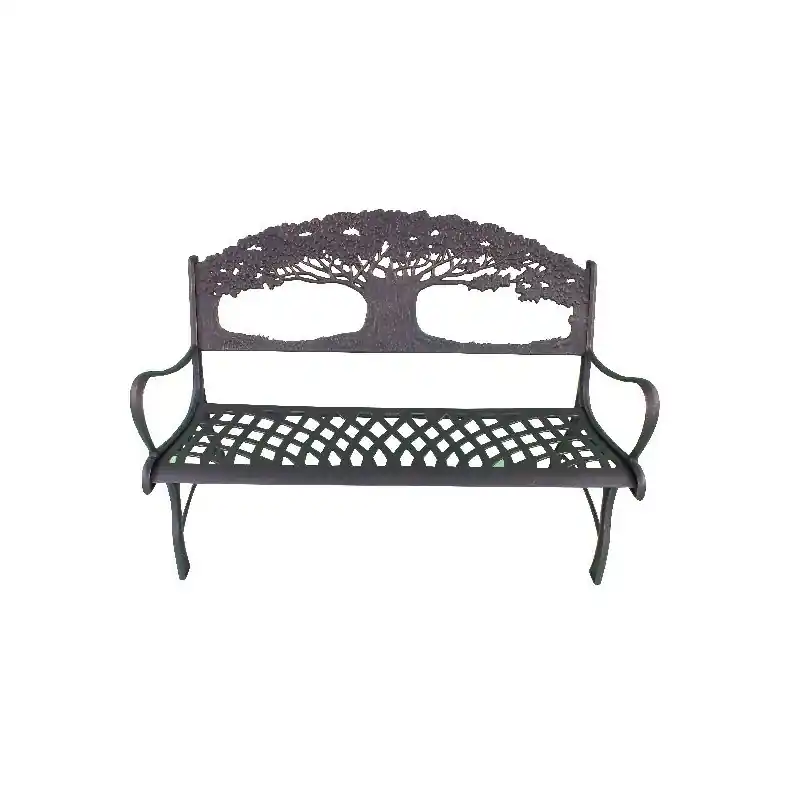 Satisfait Ou Remboursé Banc 100 en Fonte Design Arbres – Élément Élégant pour Jardin et Espace Extérieur