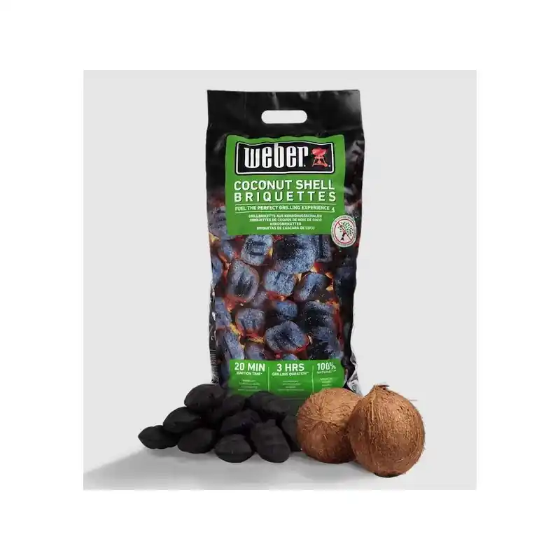 Sac de 4 kg de briquettes de noix de coco écologiques pour barbecue et foyer weber Expédié Aujourd&rsquo;hui
