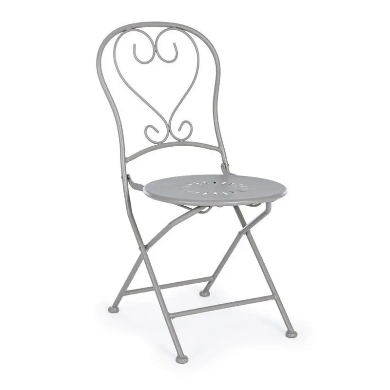 /CHAISE PLIANTE SHELLY GRIS CLAIR Promotion
