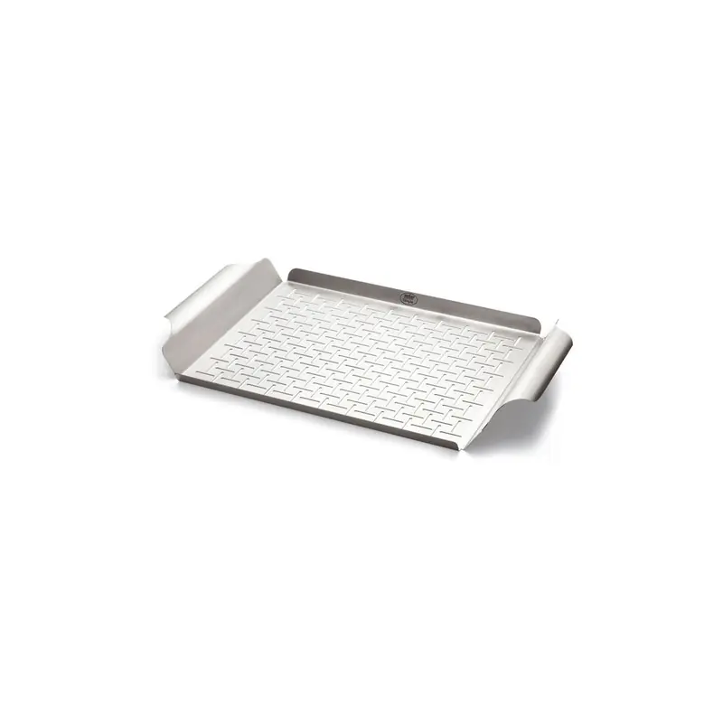 Pas Cher Plat de cuisson rectangulaire en acier inoxydable – résistant et élégant pour vos recettes weber