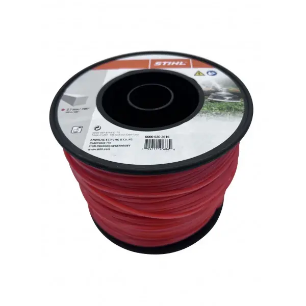 Fil nylon carré Ø 2.7 mm x 208 m STIHL Retour Gratuit