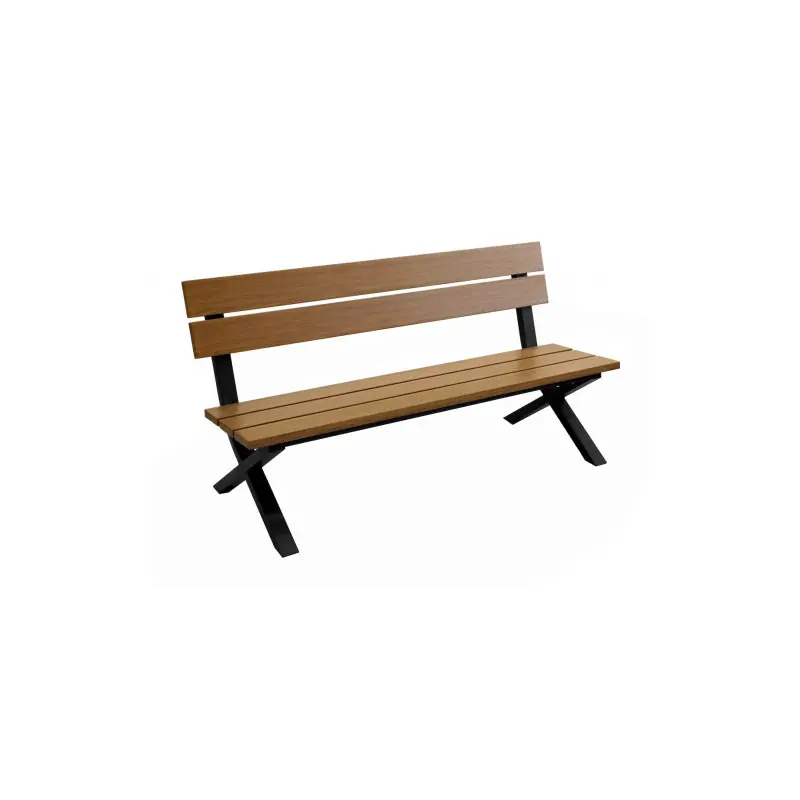 Banc crossway heat/graphite en alu pour jardin, élégant durable Soldes