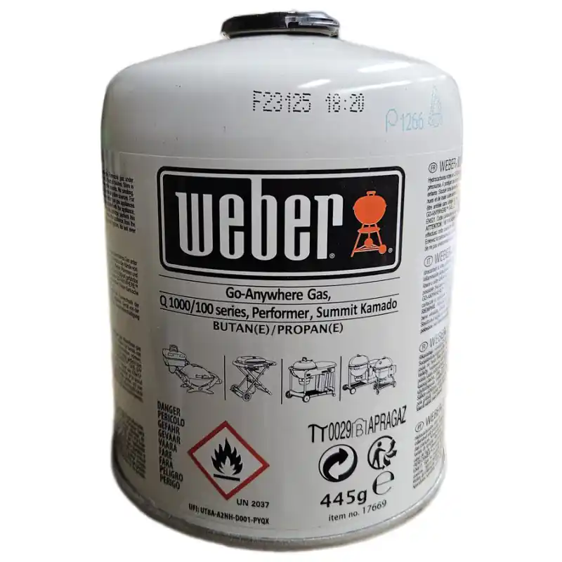 Cartouche de gaz 445 g – énergie portable pour camping et activités extérieures weber Haute Qualité