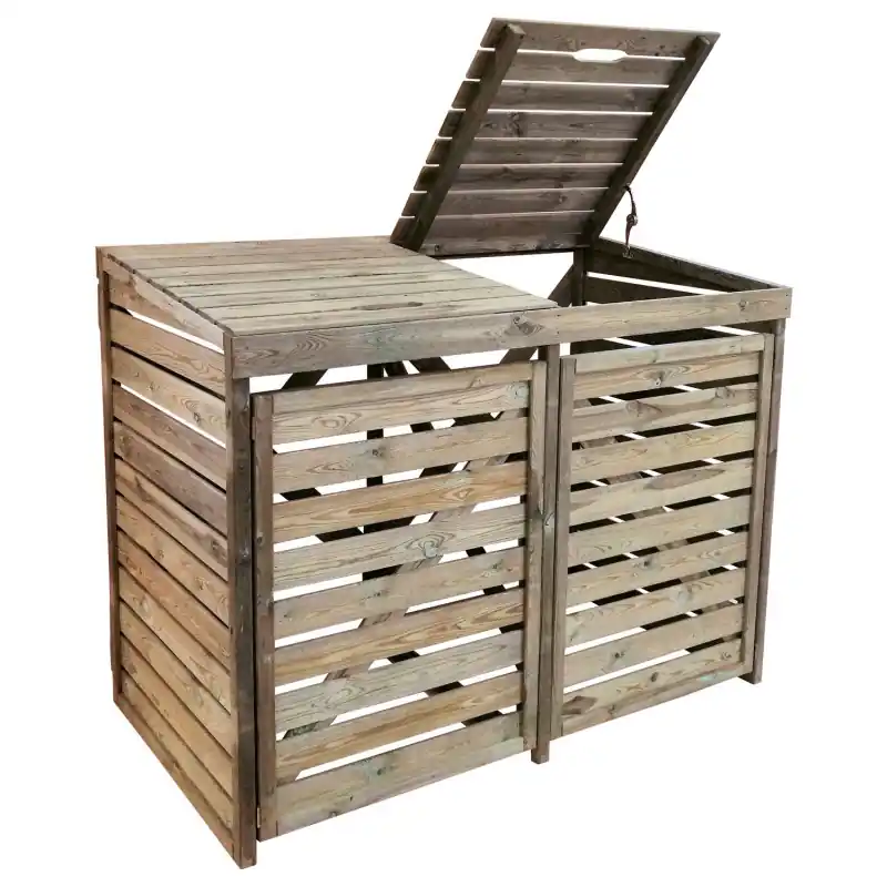 Cache Double Poubelle New Chester – pour jardin Pas Cher