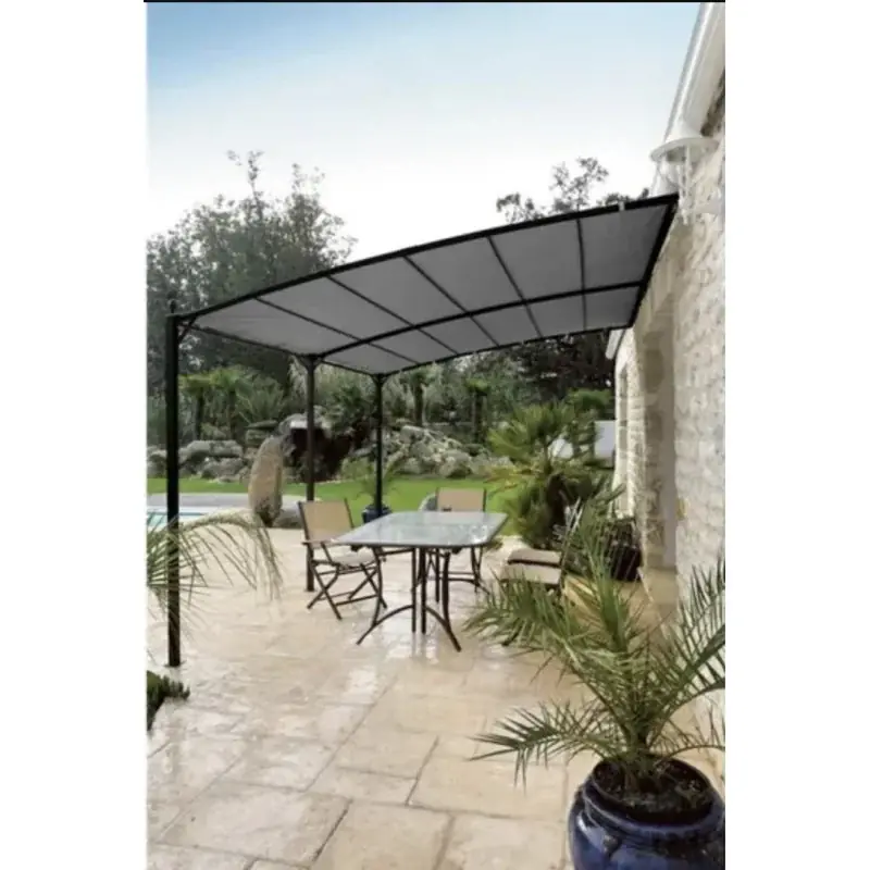 Toile de Tonnelle Adossée 3×4 Gris – Protection Idéale pour Votre Espace Extérieur (toile seule) Vente Directe