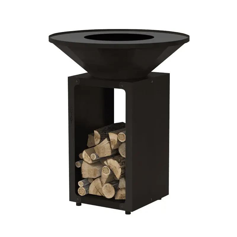 Populaire Brasero bbo 78 noir design élégant pour terrasse et jardin, chauffe extérieur efficace